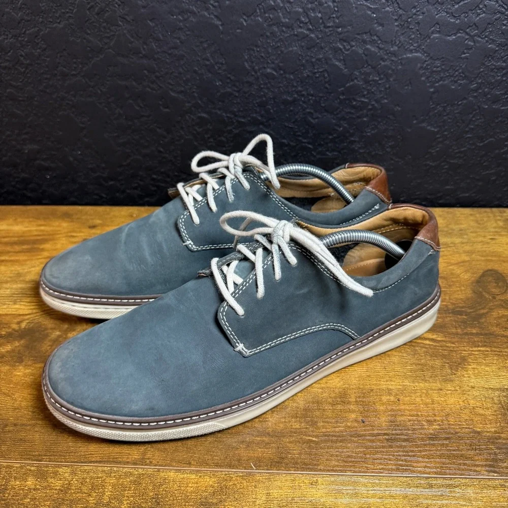 Johnston & Murphy McGuffey 25-0627 Blue Nubuck Leather Oxford‎ Mens 10M